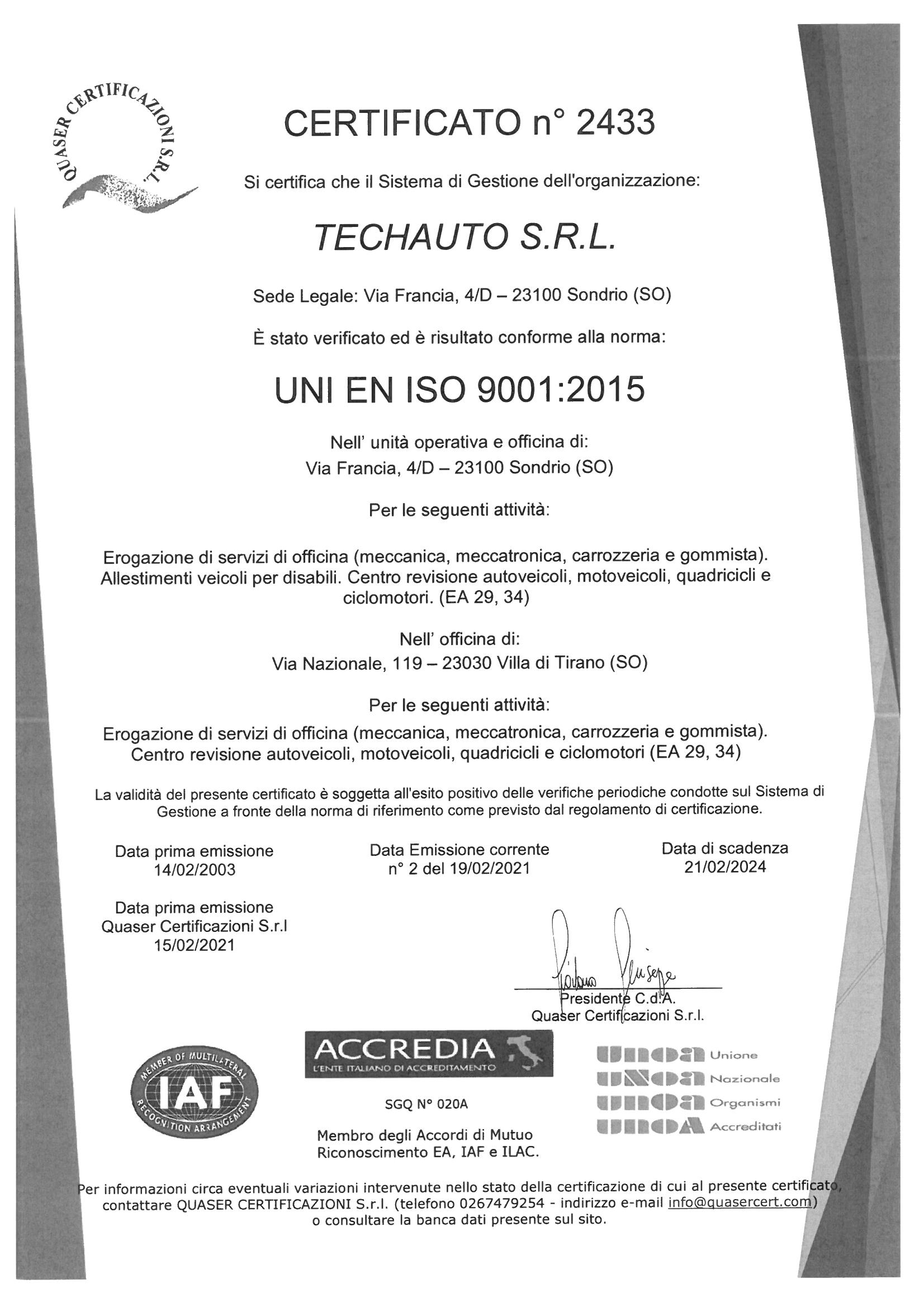 CERTIFICAZIONI ISO: Immagine 8